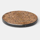 Personalized Carved Wood Floral Mandala Wireless Charger (Front 2)