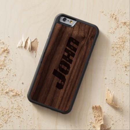Personalized Carved Walnut Iphone 6 Bumper Case