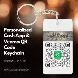 Personalized Cash App &amp; Venmo Qr Code  Keychain at Zazzle