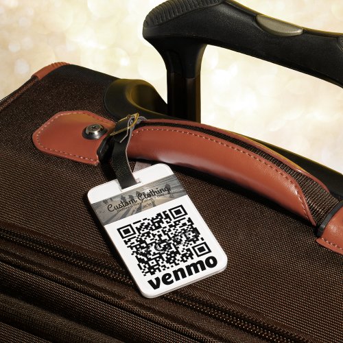 Personalized Cash App  Venmo QR Code Luggage Tag