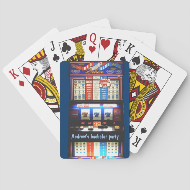 Personalized Casino Slot Machine Poker Cards (Back)