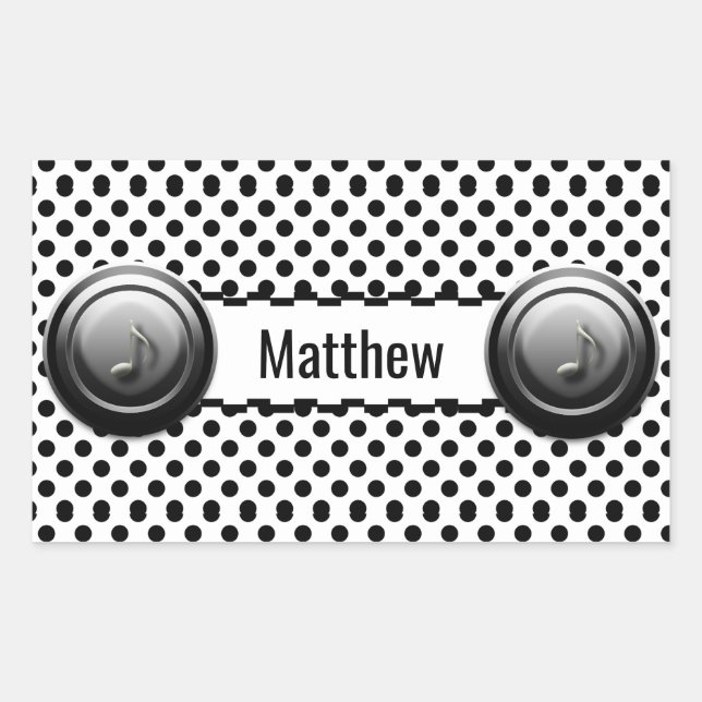 Personalized Cassette Player Rectangular Sticker (Front)