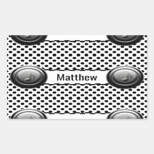 Personalized Cassette Player Rectangular Sticker