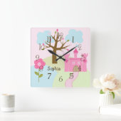 Personalized Castle/Dreams Come True Nursery Clock | Zazzle