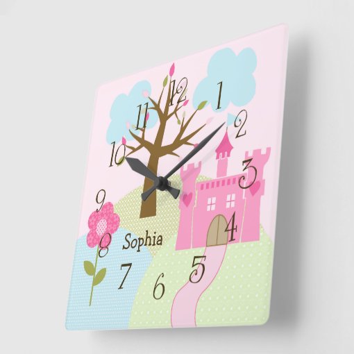 Personalized Castle/Dreams Come True Nursery Clock | Zazzle