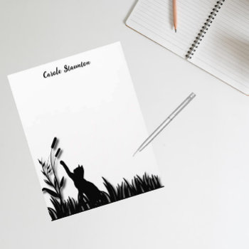 Personalized Cat And Pussy Willow Stationery by SharonCullars at Zazzle