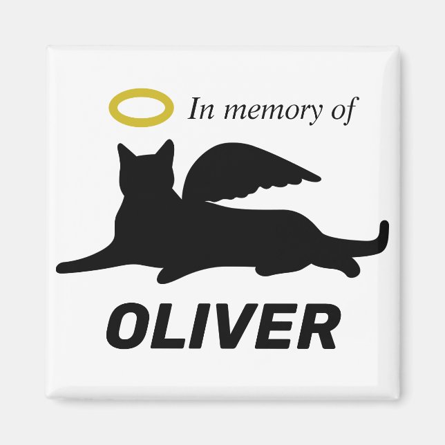Personalized Cat Angel Magnet (Front)
