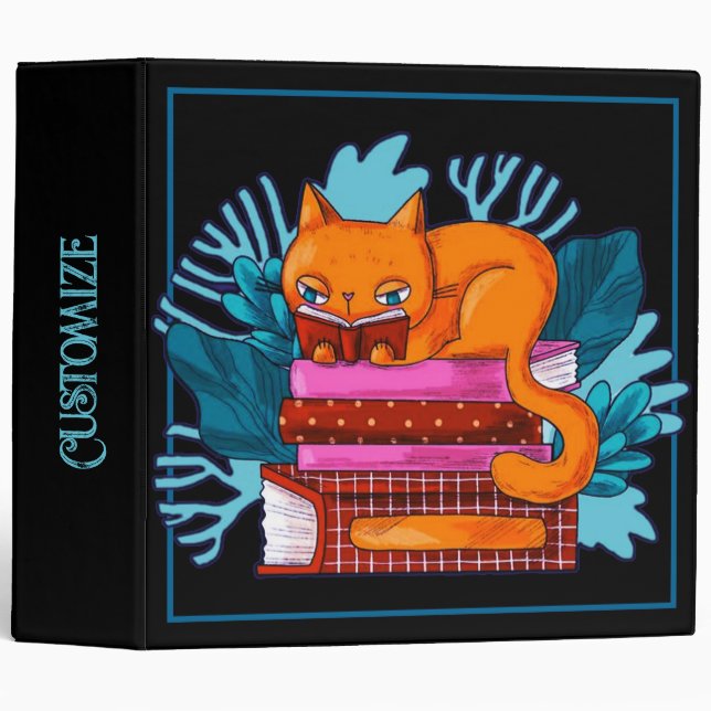 Personalized Cat Approved Books 3 Ring Binder (Front/Spine)