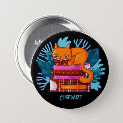 Personalized Cat Approved Books Button