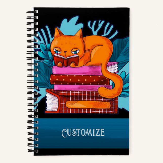 Personalized Cat Approved Books Custom Notebook (Front)