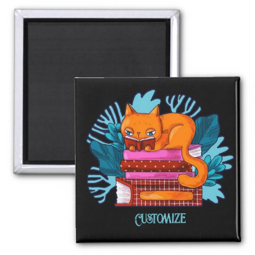 Personalized Cat Approved Books Magnet