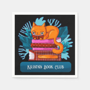 Personalized Cat Approved Books Napkins