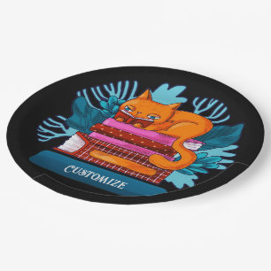 Personalized Cat Approved Books Paper Plates