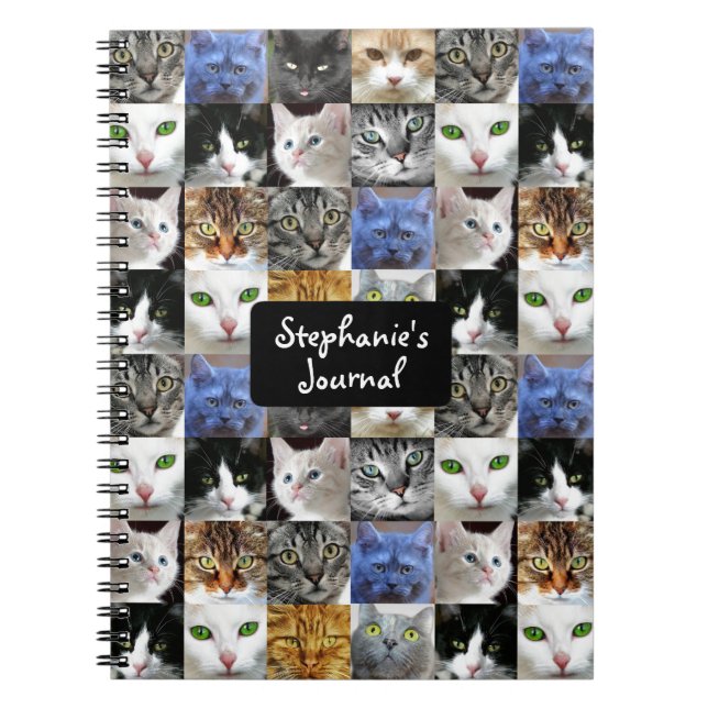 Personalized Cat Collage Journal (Front)