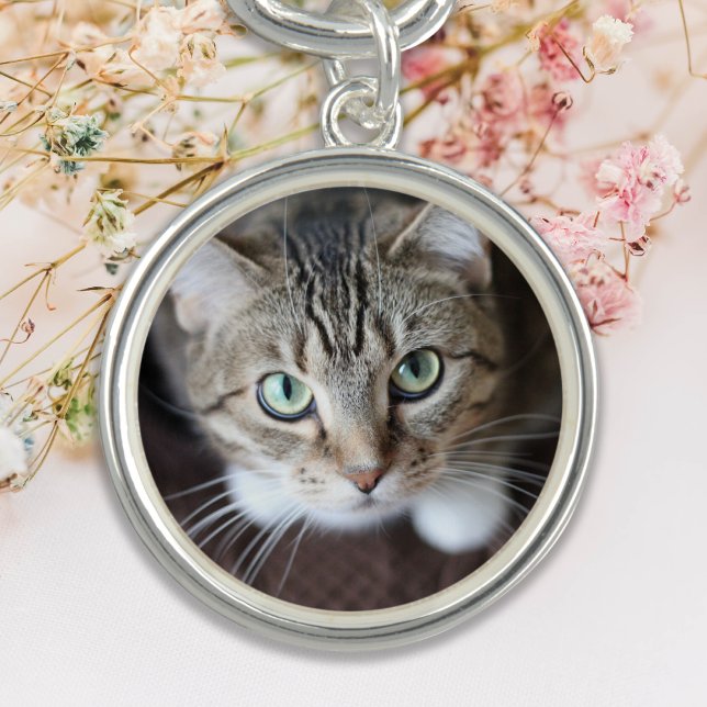 Personalized Cat Dog Pet Photo Create Your Own Charm Bracelet (Creator Uploaded)