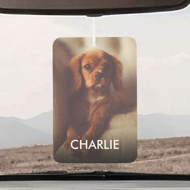 Personalized Cat Dog Pets Photo And Name Air Freshener (Creator Uploaded)
