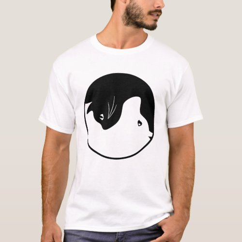 Personalized Cat Dog Yin Yang T Shirt for Men
