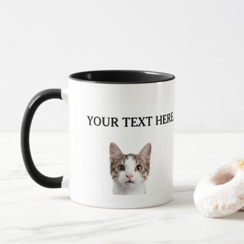 Personalized Cat Face Name Pet Lover Owner Mug