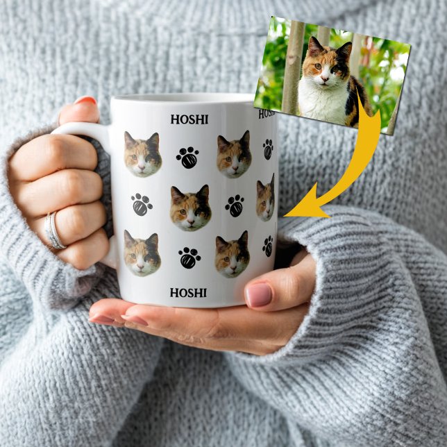 Personalized Cat Face Photo Coffee Mug (Creator Uploaded)