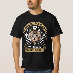 Personalized Cat Fan Club T-Shirt Custom Cat Pho