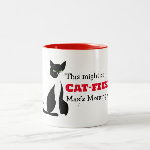 Personalized Cat-Feine Coffee Mug