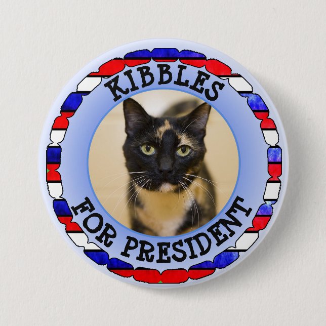 Personalized Cat for President Button (Front)