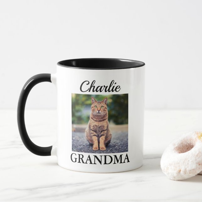 Personalized Cat Grandma Mug (With Donut)