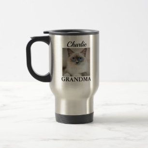 Personalized Cat Grandma Pet Parent Travel Mug