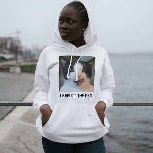 Personalized Cat Lover Black and White Pet Photo Hoodie