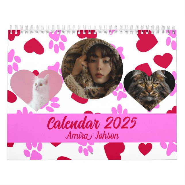 Personalized  Cat Lover Calendar 2025 (Cover)