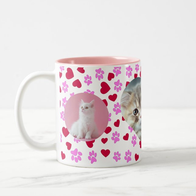 Personalized Cat Lover Coffee Mug Custom Photo (Left)