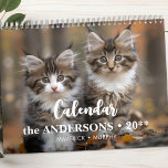 Personalized Cat Lover Family Custom Photos 2025 Calendar<br><div class="desc">Introducing the Purr & Paws 12-Month Wall Calendar, the perfect addition for any animal lover's home! Each month unveils a full-page, captivating photo of adorable cats and dogs, bringing a touch of warmth and charm to your living space. Designed with families and kids in mind, this calendar combines simplicity and...</div>