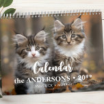 Personalized Cat Lover Family Custom Photos 2026 Calendar<br><div class="desc">Introducing the Purr & Paws 12-Month Wall Calendar, the perfect addition for any animal lover's home! Each month unveils a full-page, captivating photo of adorable cats and dogs, bringing a touch of warmth and charm to your living space. Designed with families and kids in mind, this calendar combines simplicity and...</div>