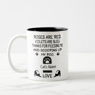 personalized cat lover gift, cat's name Two-Tone coffee mug