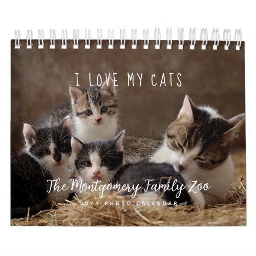 Personalized Cat Lovers 2025 Photo Calendar