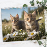 Personalized Cat Lovers Family Custom 2025 Photo Calendar<br><div class="desc">Introducing the Purr & Paws 12-Month Wall Calendar, the perfect addition for any animal lover's home! Each month unveils a full-page, captivating photo of adorable cats and dogs, bringing a touch of warmth and charm to your living space. Designed with families and kids in mind, this calendar combines simplicity and...</div>