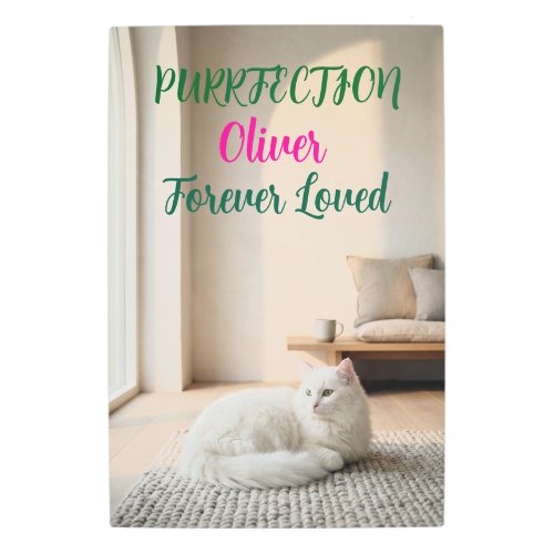 Personalized Cat Memorial Metal Wall Art