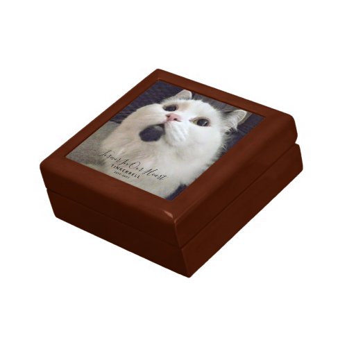 Personalized Cat Memorial Photo  Gift Box