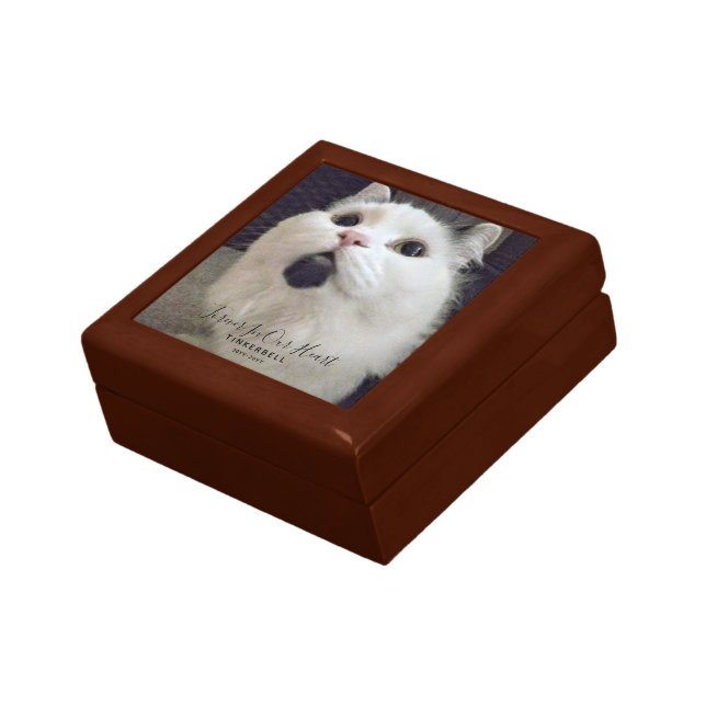 Personalized Cat Memorial Photo  Gift Box (Side)