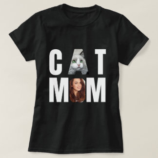 Personalized Cat Mom , cat photo T-Shirt
