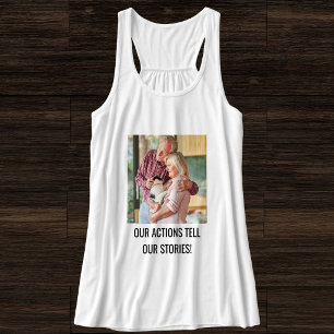 Personalized Cat Mom Family Pet Photo Cute White Tank Top