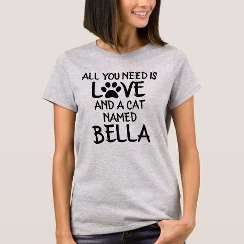 Personalized Cat Mom Gift With Name Mother T_Shirt