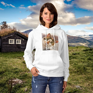Personalized Cat Name and Photo Hoodie