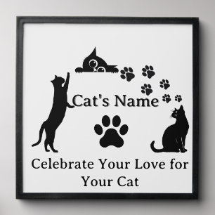Personalized Cat Name Poster – Express Your Love f Peel And Stick Photo Tile