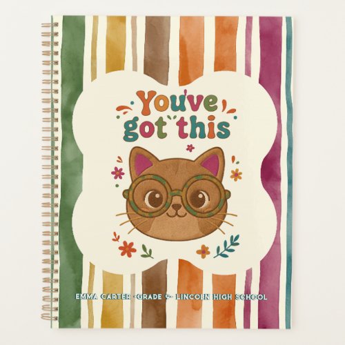 Personalized Cat Notebook | School Journal