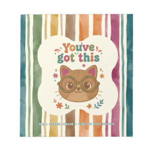 Personalized Cat Notebook School Journal Notepad