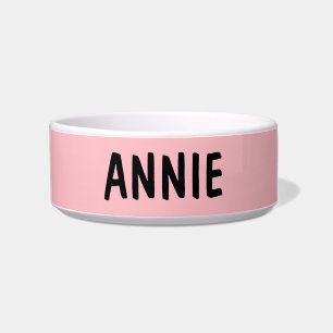 PERSONALIZED CAT OR DOG BOWL PINK