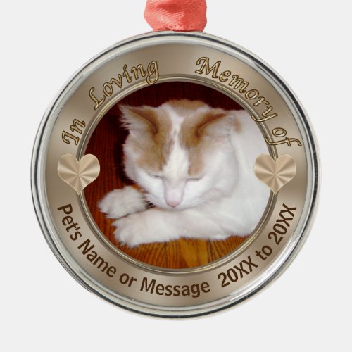 Personalized Cat Ornament YOUR PHOTO and TEXT