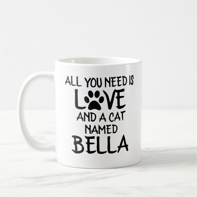 Personalized Cat Parent Mom Dad Gift Coffee Mug (Left)