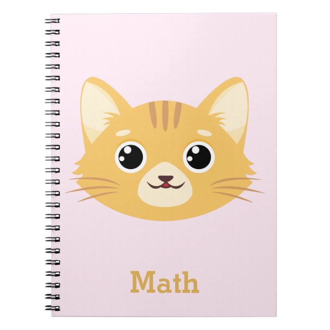 Personalized Cat Pattern Notebook (Front)